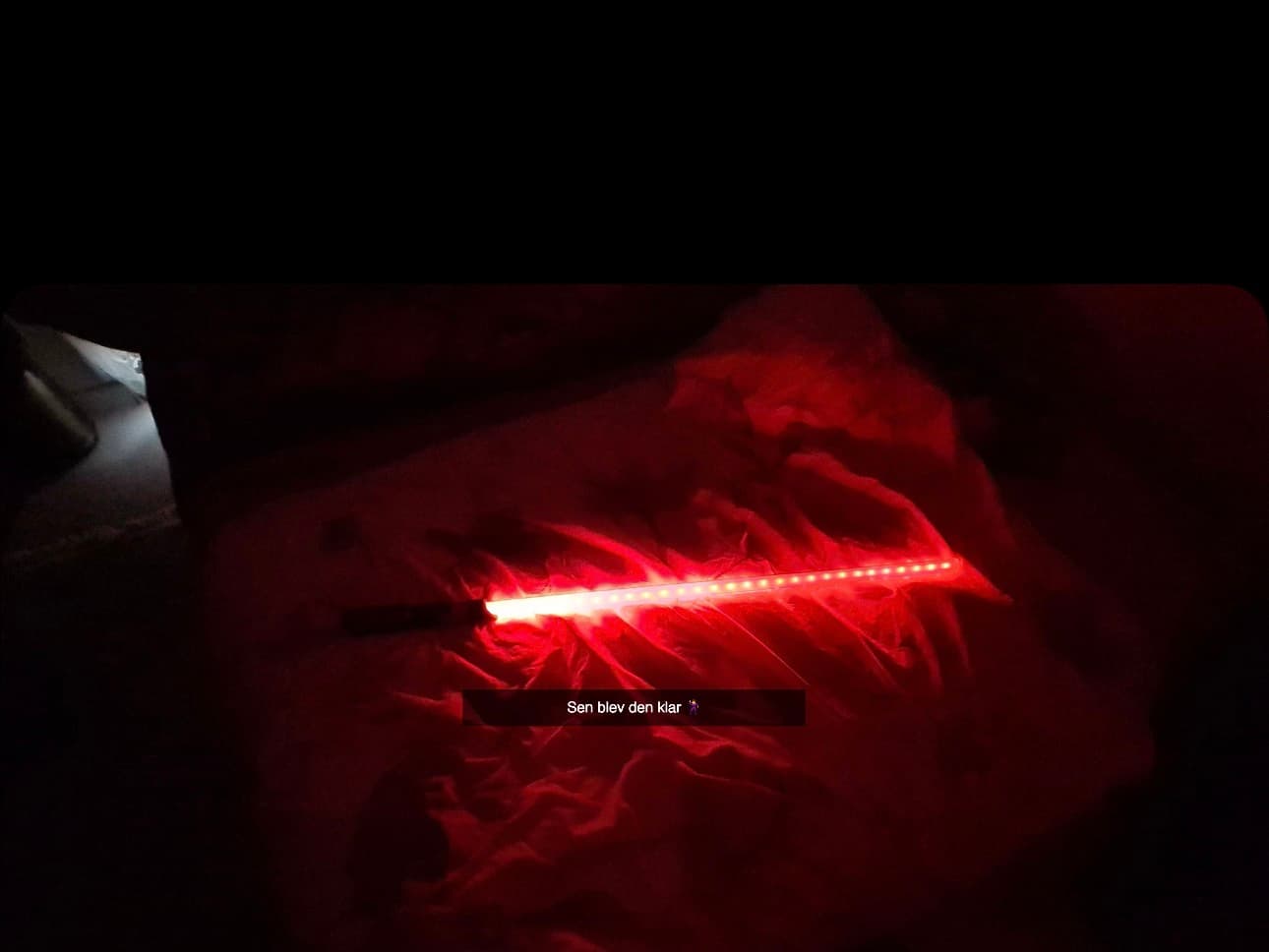 The blade running red